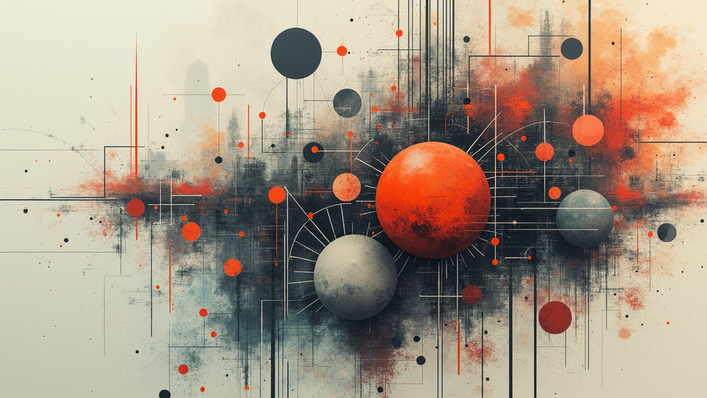 Abstract conceptual visualization of crime scene analysis with data and forensic tools